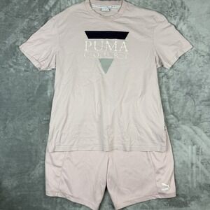 Men's Puma Outfit Matching 2 Piece Set Shirt & Shorts Shirt Sz L Shorts Sz L